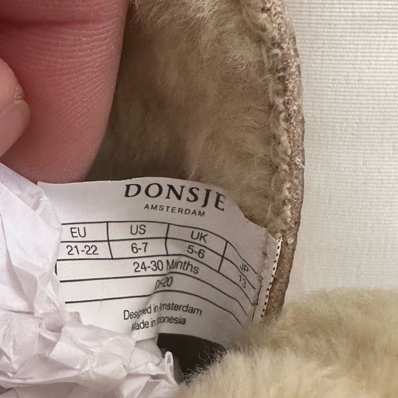 NEW Donsje leather fur lined Grizzly toddler booties. 24-30 months, US size 6-7. - Picture 5 of 5